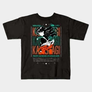Misato Katsuragi Dynamic Action Poster - Neon Genesis Evangelion Kids T-Shirt